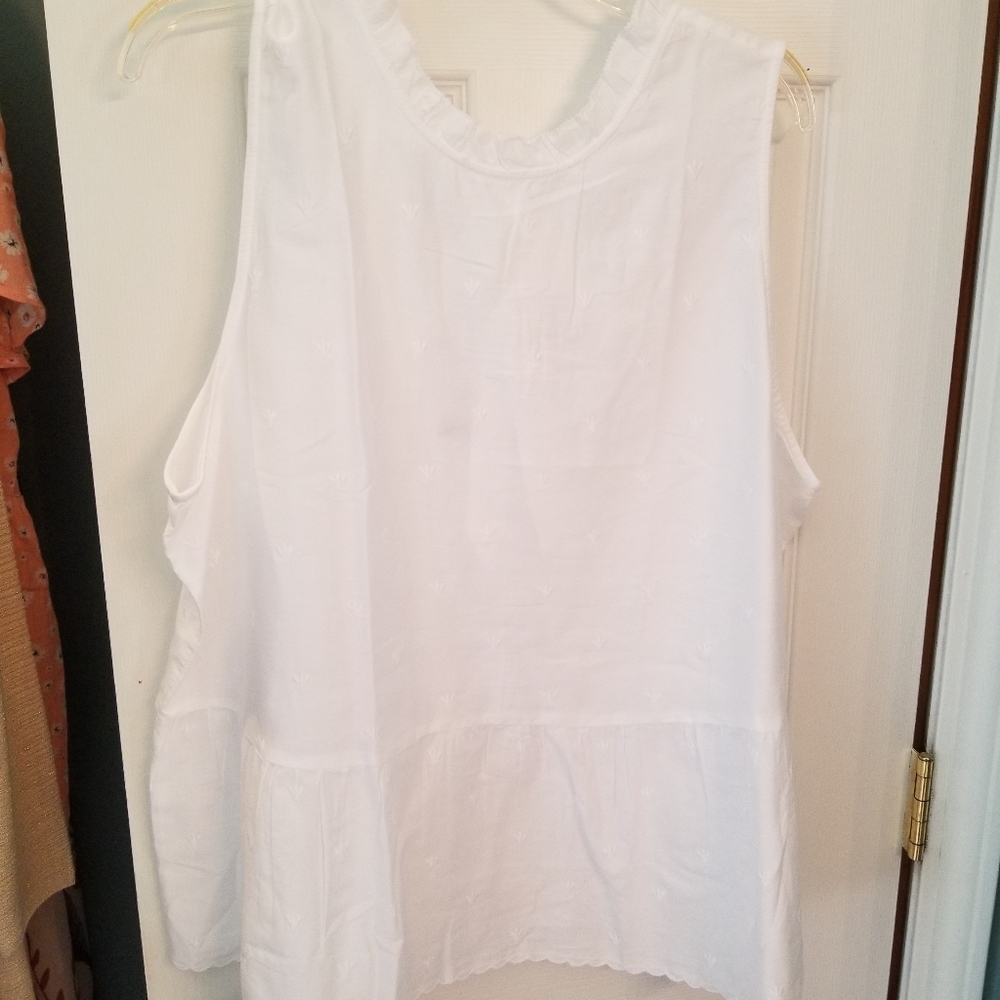 Loft white blouse with tie back detail